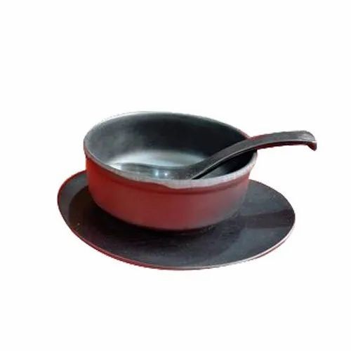 Melamine Soup Serving Bowls With Spoon - Melamine, 3 Inch, Round | Hand Wash, Dishwasher & Microwave Safe, Polished Finish