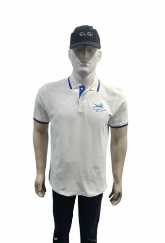 Off White Men Half Sleeve Promotional T Shirt - Cotton