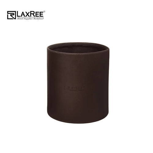 Round Leatherette Room Dustbin