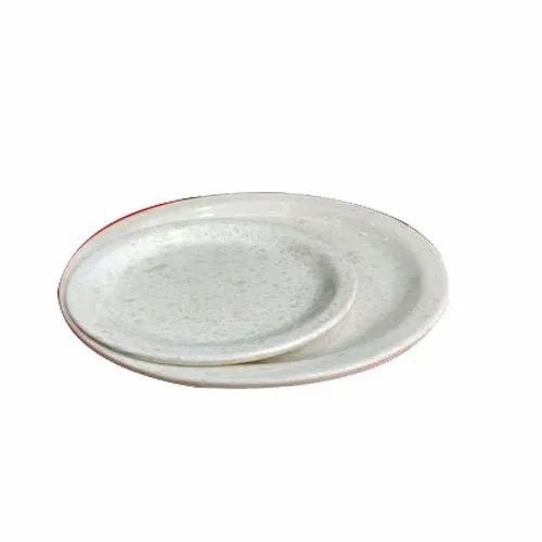 Round White Melamine Serving Plate - Melamine, 4-8 Inch, White | Durable, Fine Finished, Lightweight, Polished Surface