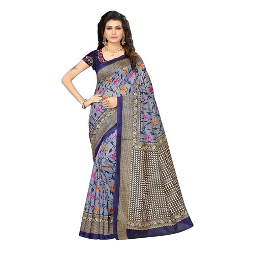 Ajrakh Print Printed Cotton Saree