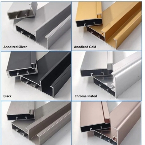 Aluminium Profiles - Aluminium 4 Feet G Profile, Golden | Kitchen Shutter Handle Alloy