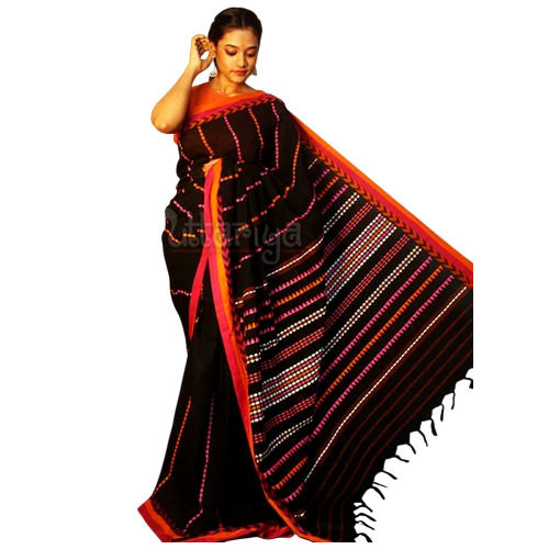 Black All Over Woven Begumpuri Saree