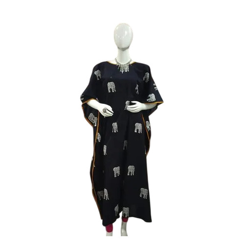 Black Cotton Kaftan 