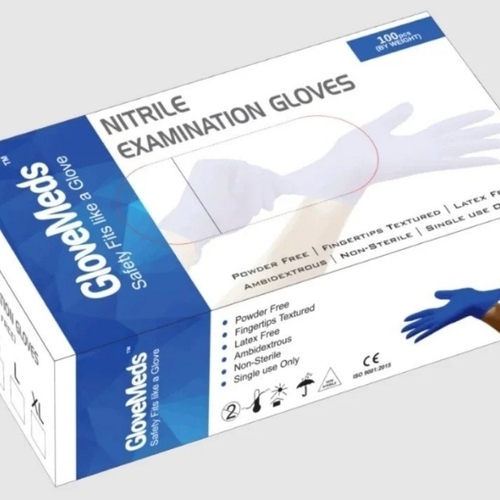 Blue Nitre examination glove