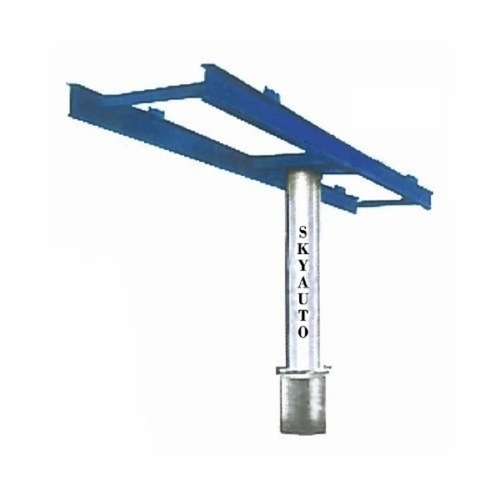 Car Washing Hoist - Metal, 4300x630 mm Platform, Blue | 3-6 Ton Load, 0-10 Ft Height, 1 Guide Post