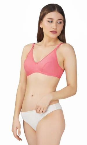 Coral Pink Non Padded Women Bra