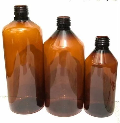 Plastic Syrup Bottle - Plastic, Round Shape, Brown, Flip Top Cap | Durable, Lightweight, Leak-Proof, Eco Friendly