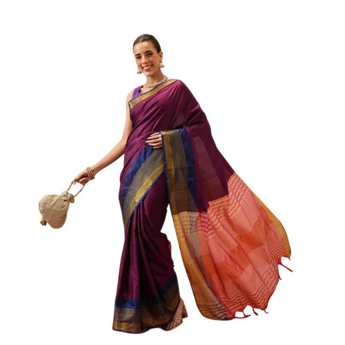 Ready To Wear Purple Designer Saree