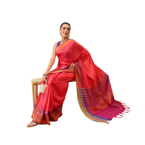 Ready To Wear Red Designer Saree