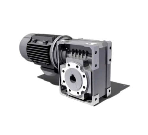 Three Phase Gear Motor - Metal Coated, Silver and Black, 3 KW, 440 Volt, Rust Free