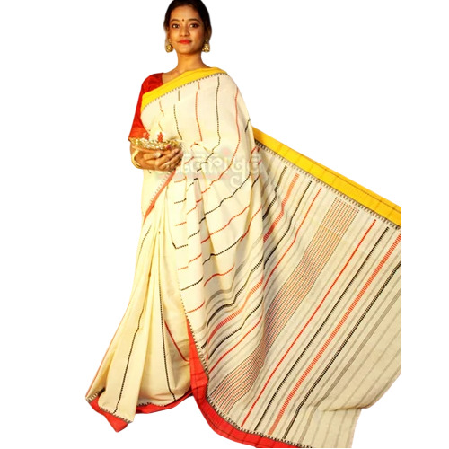 White Begumpuri Saree