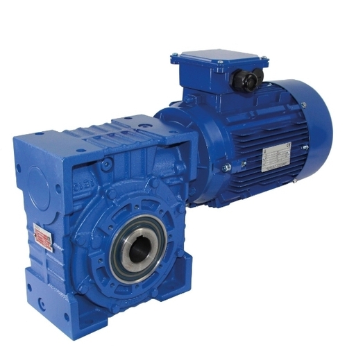 Worm Gear Motor - MS, Blue | Durable, Corrosion Resistant, Rust Proof