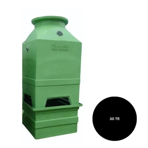 30 TR FRP Square Cooling Tower - FRP Material 30 Ton Capacity Green | Durable Rust Proof Industrial Use