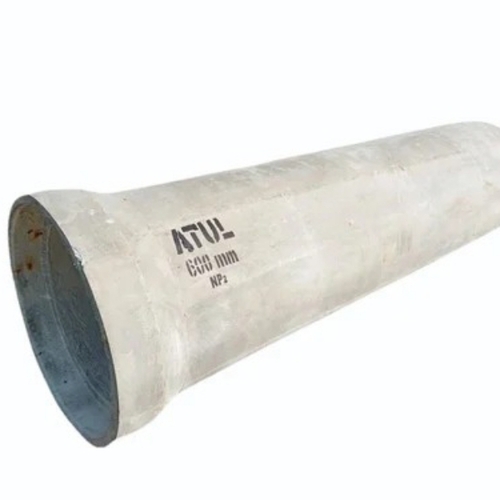 600 Mm RCC Hume Pipe - Silver Round NP2/NP3/NP4 Pressure Ratings Smooth Finish Load Bearing Corrosion Resistant