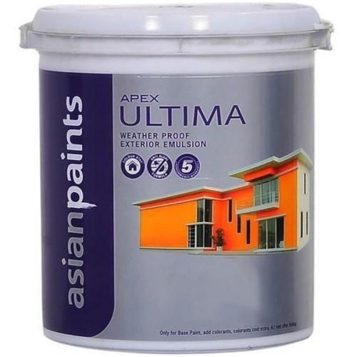 Asian Apex Ultima Weatherproof Exterior Emulsion Paint - 1 Litre Bucket, Liquid, Anti Corrosion | Industrial Grade, 30 Min Drying Time, 5 Year Shelf Life