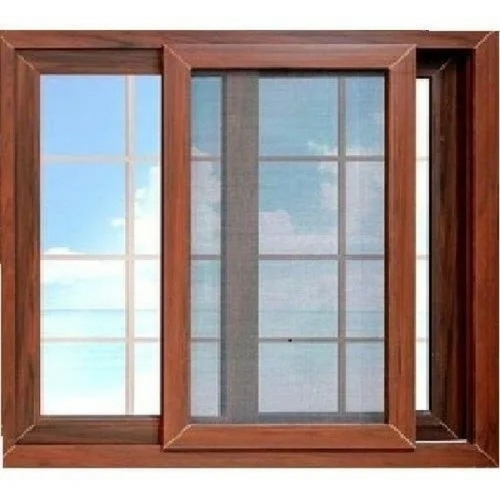 Brown UPVC Sliding Window