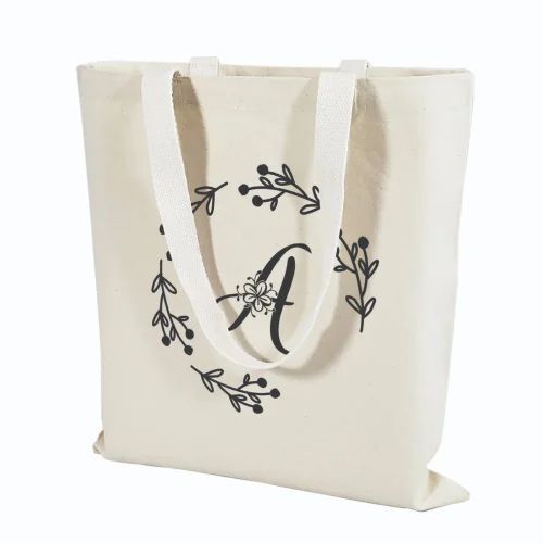 Canvas Gift Bag - Cotton Fabric, 14x16 Inch, White | Tote Bag, Easy To Carry, 5 Kg Capacity