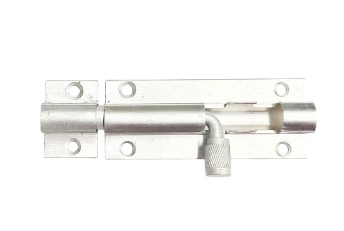 Door Tower Bolt - Aluminum, 3 Inch, Silver, Polished Finish | Anti Corrosion, Weather Resistant, Manual Screw-In