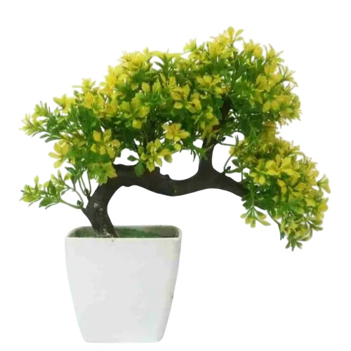 Green & Yellow Potted Artificial Tree