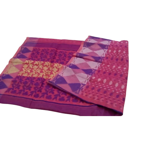 Pink Bhagalpuri Handloom Viscose Saree