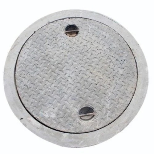 Round SFRC Manhole Cover - 600mm Diameter, Non Metallic | Corrosion Resistant, Load Bearing, Anti Theft, Slip Resistant, Durable Design