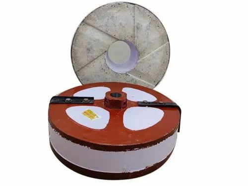 18inch Rajkot Flour Mill Emery Stone - Emery Stone, 18 Inch, White Red Black, Paint Coated | High Efficiency