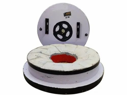 20inch Horizontal Bolt Type Flour Mill Emery Stone - Emery Stone, 20 Inch, White Red Black, Paint Coated | High Efficiency