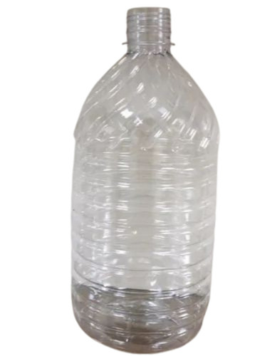 5 Litre Mustard Oil Bottle - Plastic 5 Ltr Transparent Round Screw Cap | Leak Proof Reusable Recyclable Fine Finish
