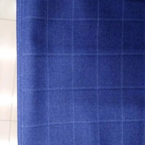 Blue Terry Rayon Suiting Fabric