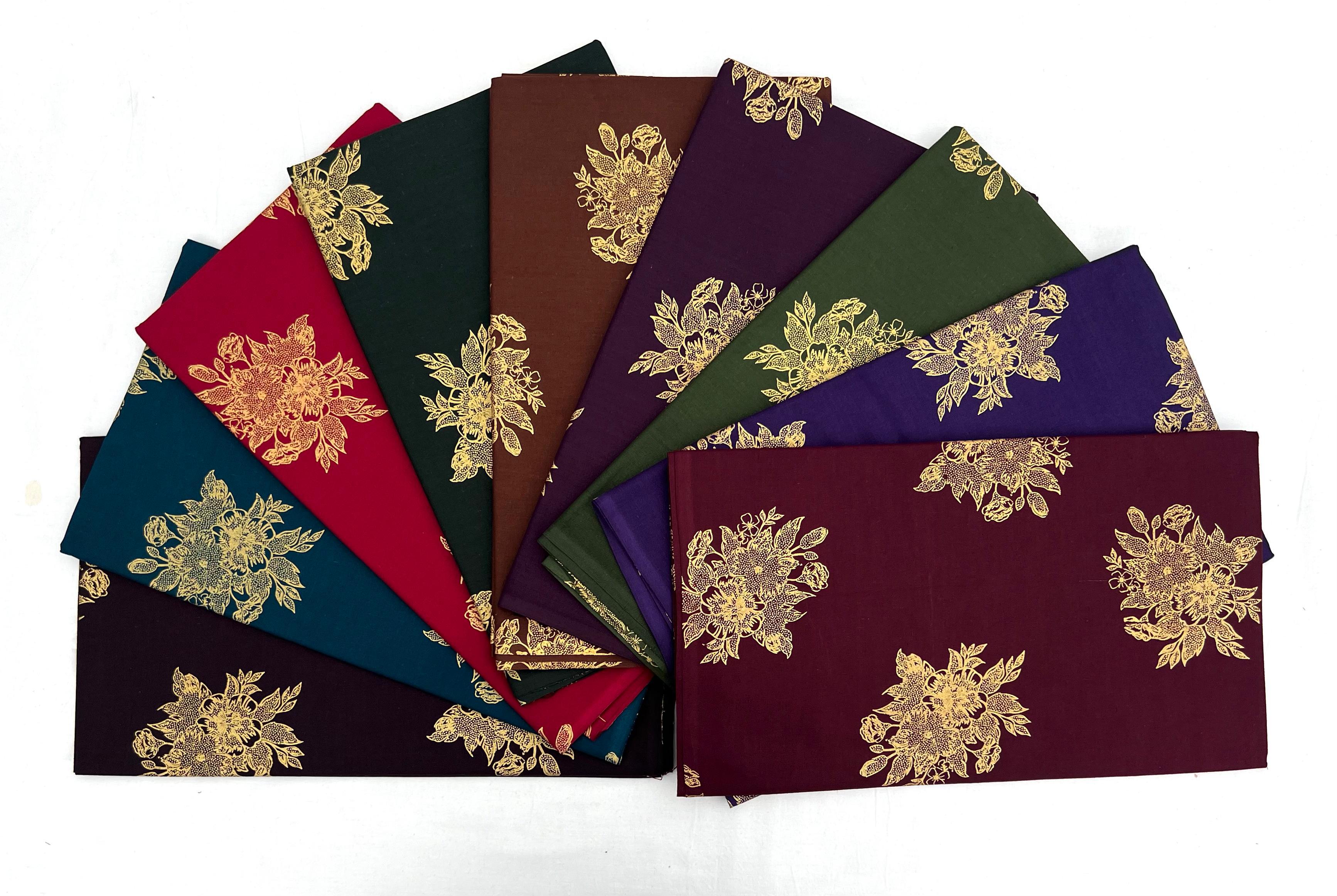 Kalki Gold Nighty Fabric - Color: Multicolor