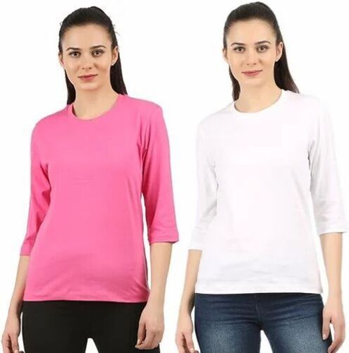 Ladies Full Sleeve Cotton T Shirt