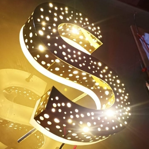 एलईडी स्टेनलेस स्टील अक्षर