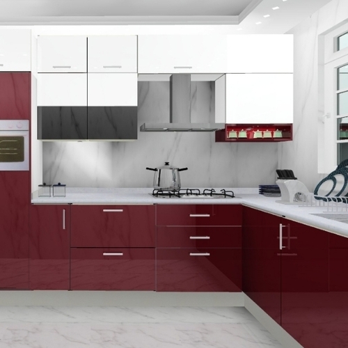 Modern Residential L Shape Modular Kitchen