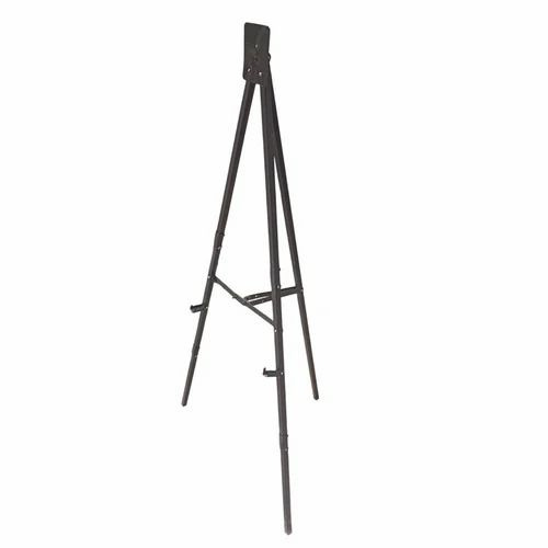 Wrought Iron Easel Stand - 5 Feet, Black, Folded | Wrought Iron Display Stand