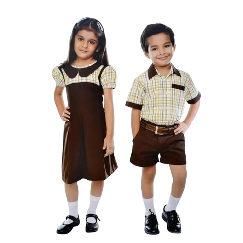 150 Gsm Cotton Kids School Uniform