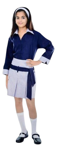 150 Gsm Polyester Girls School Uniform