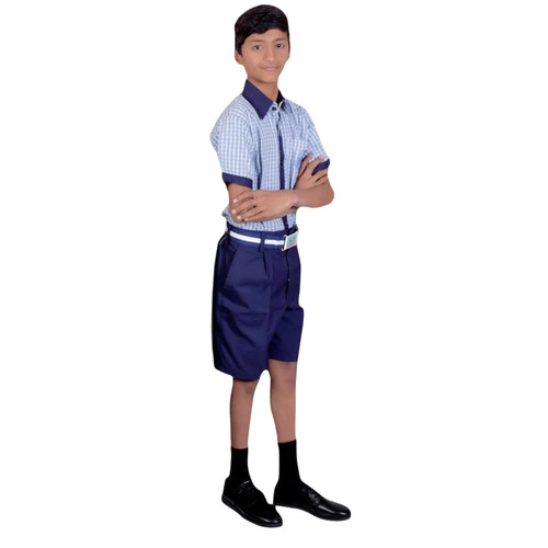 180 Gsm Polyester Cotton Boys School Uniform