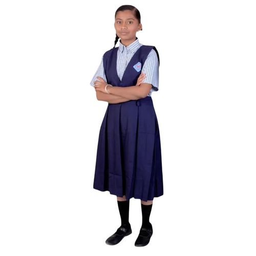 180 Gsm Polyester Cotton Girls School Uniform