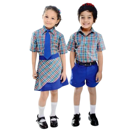 220 Gsm Cotton Kids School Uniform