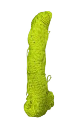 3mm Hdpe Twisted Rope - Lime Green, 50 Meter, Glossy Finish, Tear-Resistant, Waterproof, Quick Dry