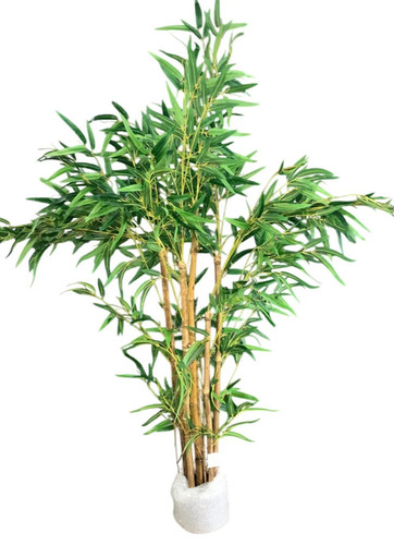 Artificial Bamboo Tree - Plastic Pot 4 Feet Green | Durable Easy To Clean Free Standing