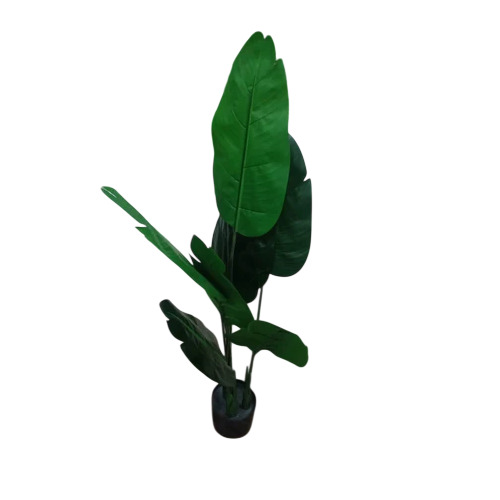 Artificial Palm Plant - Plastic, 5 Feet, Green | Easy To Clean, Easy To Install, Eco-Friendly, Durable, Free Standing