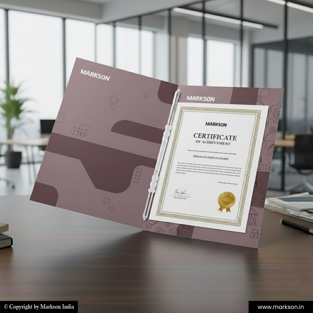 Certificate File Folders with Clip
