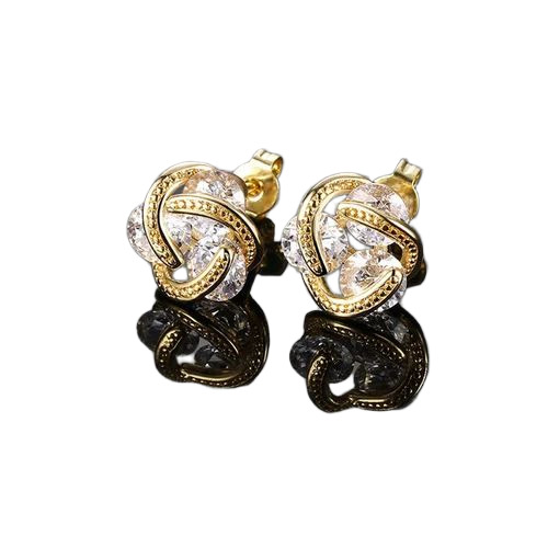 Golden Stone Ear Stud