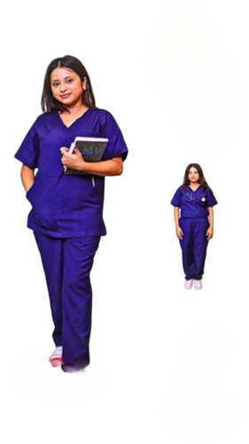 Poly Viscose Blue Scrub Suits