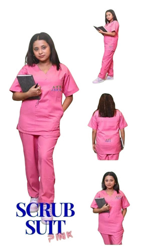 Polyester Pink Scrub Suits