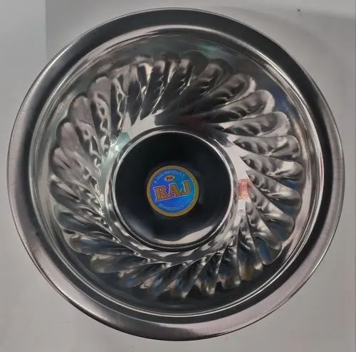 Raj Stainless Steel Heena Mugli Bowl - Stainless Steel, Standard Size, Silver | Rust-Proof, Durable