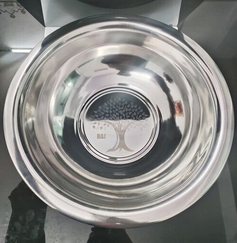Raj Stainless Steel Printed Besan Bowl