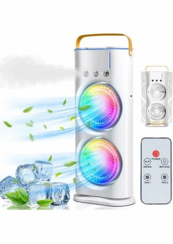 Rechargeable Table Fan With Led Light